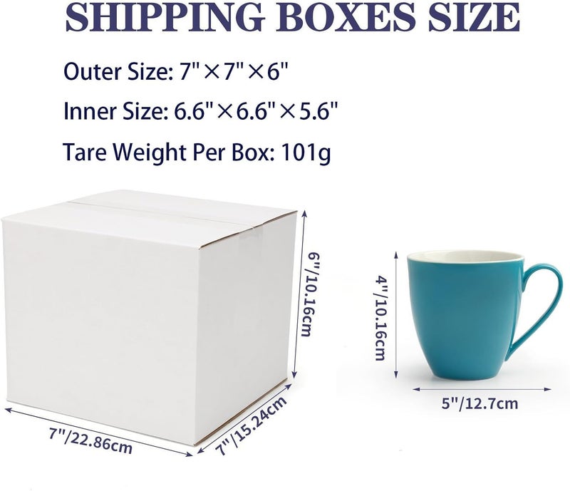 SPEPLA Shipping Boxes 7X7X6 Set of 40, White Corrugated Cardboard Box for Mailing Business Packaging - Image 4